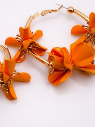 Sunny Blossom Hoop Earrings