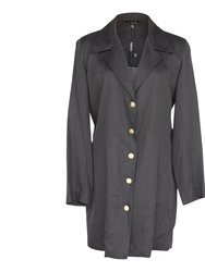 The Grace Long Blazer Dress In Black