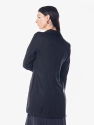 The Grace Long Blazer Dress In Black