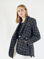 Tweed Checkers Jacket - Black And White