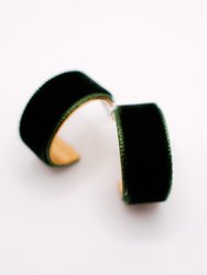 Velvet Elegance Earrings - Green