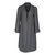 Worsted Flannel Long Trench Coat - Gray - Grey