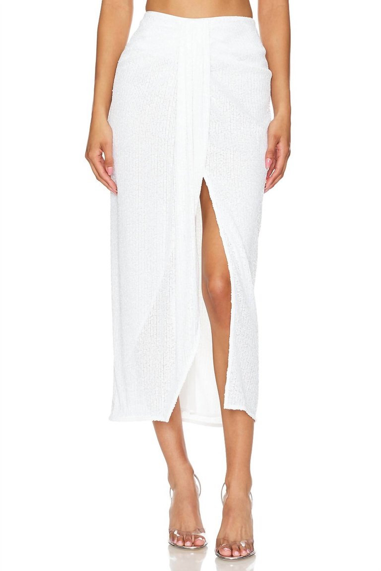 Let's Elope Parreo Skirt In White