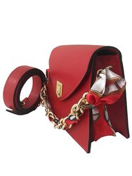 Chain Handle Mini Handbag - Removable Scarf