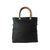 Medium Tote - Bamboo Handles - Black