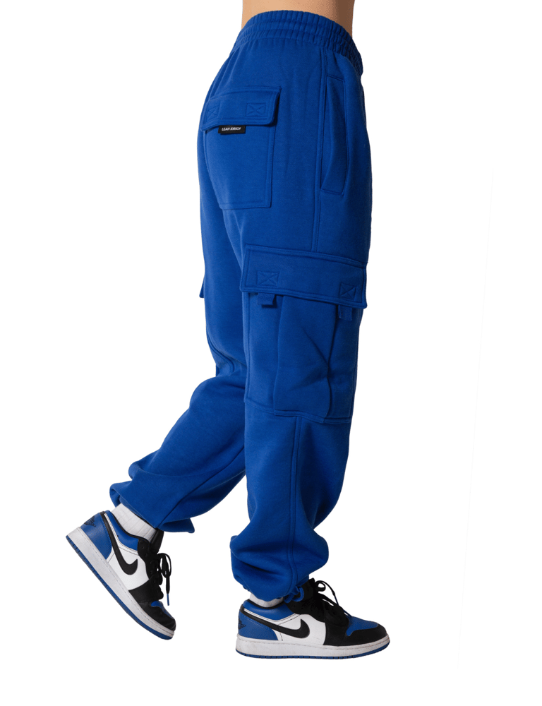 Cobalt Blue Cargo Sweatpants - Cobalt Blue