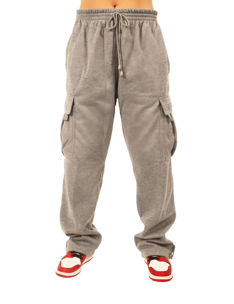 Grey Cargo Sweatpants - Grey