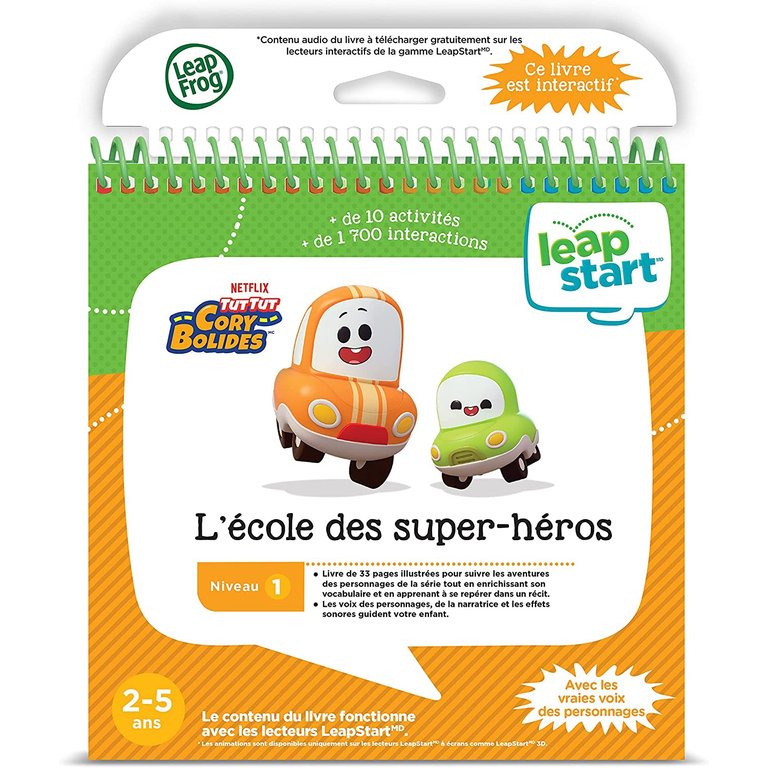 LeapStart TUT TUT Cory Bolides School of Superheroes Preschool Activity Book (French Version)