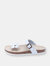 Manu Flower Sandal - White Leather