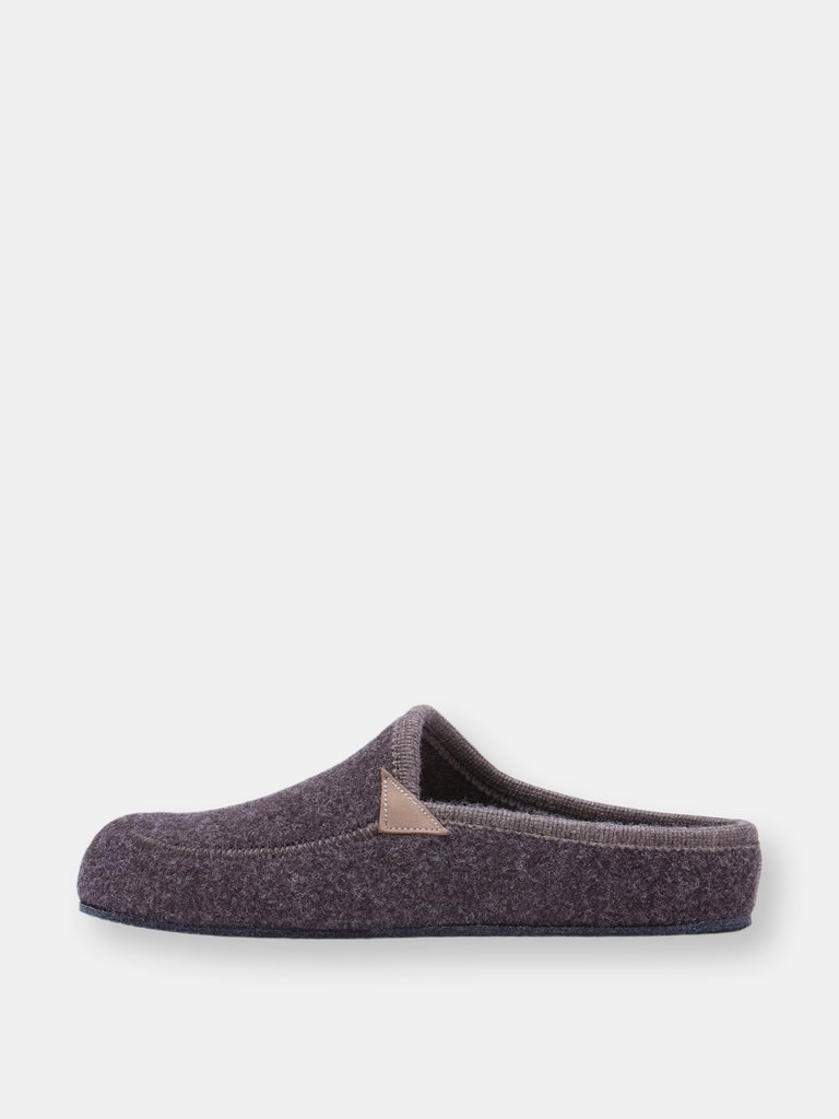 Men's Casies Wool Felt Mule Slipper - Brown