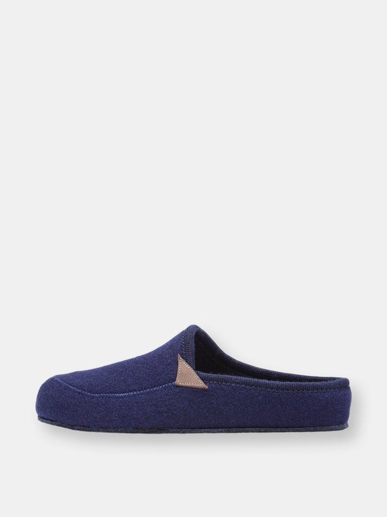 Men's Casies Wool Felt Mule Slipper - Navy