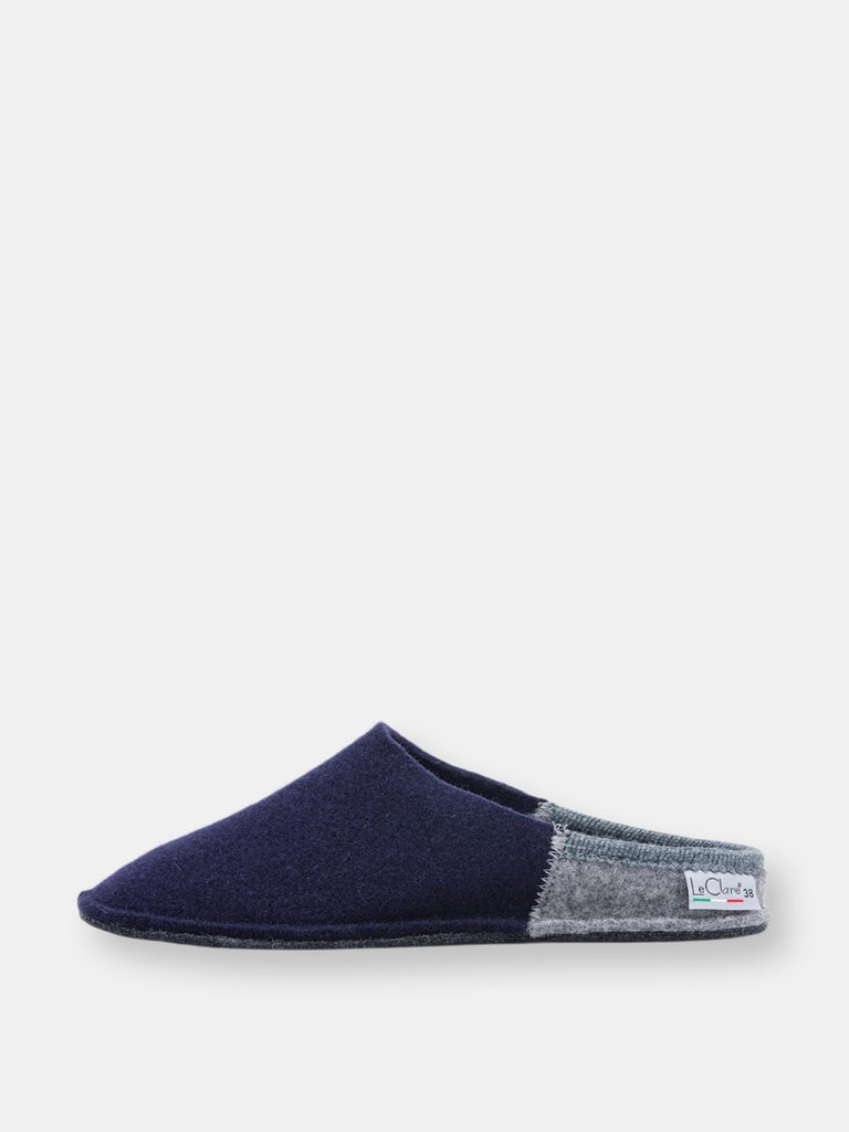 Men's Nuvola Bico Wool Slipper - Navy