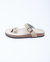 Women's Iris Slide Sandal Black Leather - Beige