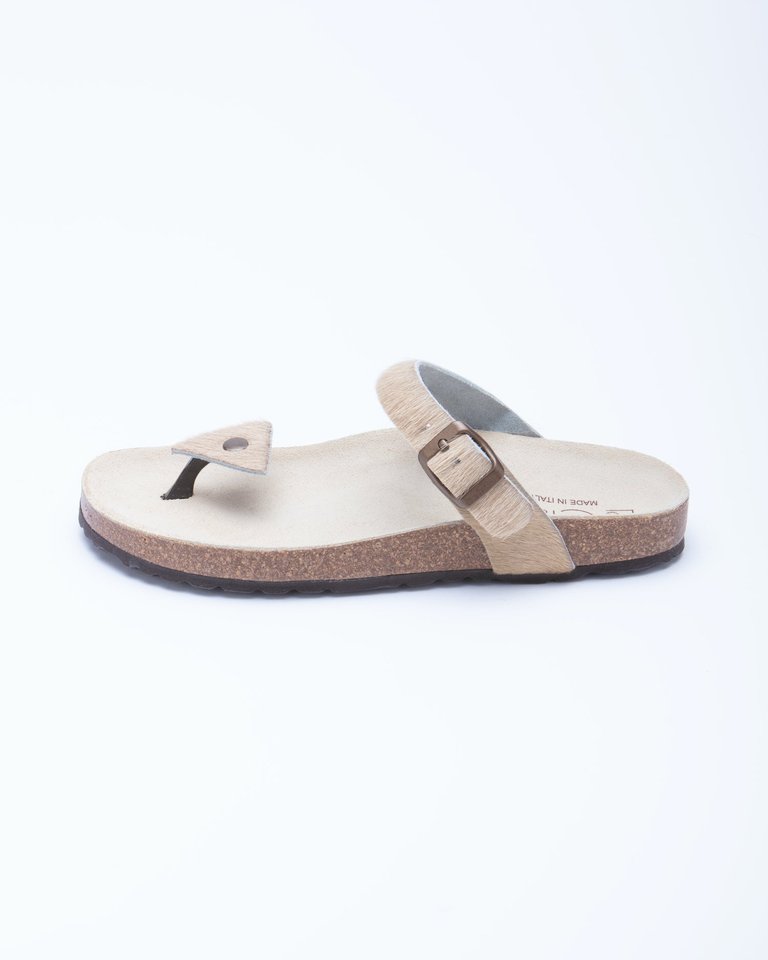 Women's Manu Triangle Sandal - Beige Pony