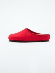 Women's Nebraska Wool Clogs Slipper - Red