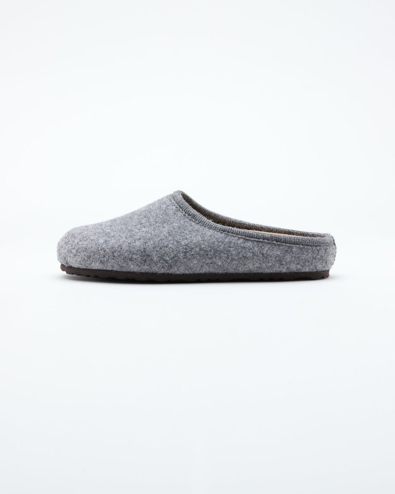 Women's Nebraska Wool Clogs - Medium Grey