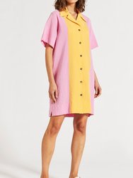 Edie Mini Dress - Pink-Marigold
