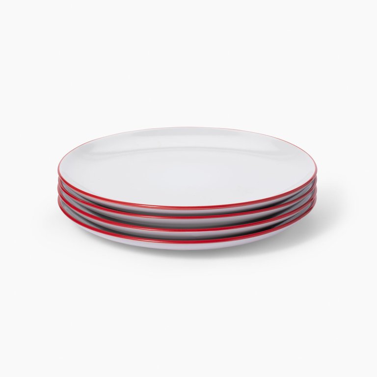 Big Plate - Set of 4 - Red