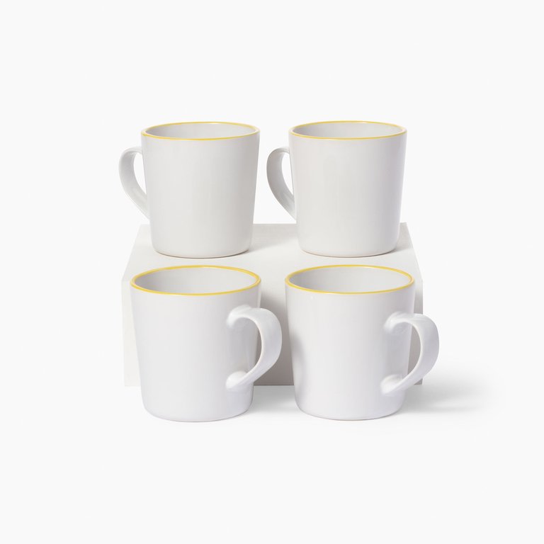 Mug - Set of 4 - Yellow