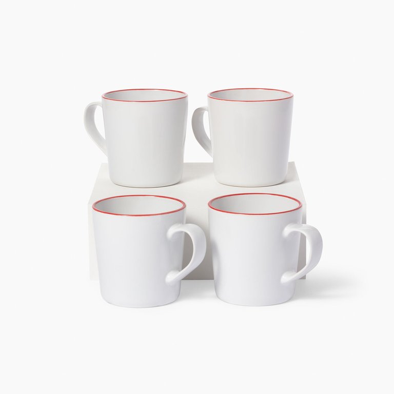 Mug - Set of 4 - Red