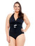 Backless Swimsuit With Padded Cups - Black