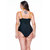 Coloured Swimsuit With Padded Cups And Wide Straps - Black, Damascus And Pearl