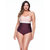 Coloured Swimsuit With Padded Cups And Wide Straps - Wine + Pearl + Whipped