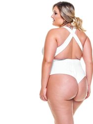 G-String Cupped Bodysuit - Textured White