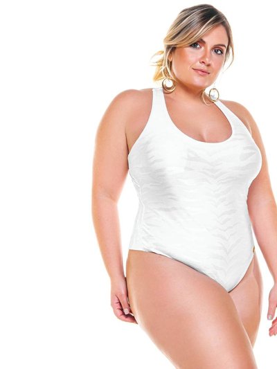 Lehona G-String Cupped Bodysuit - Textured White product