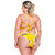 High-Cut Bikini Bottom In Yellow Buriti Print