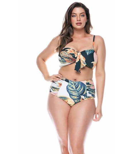 Lehona High Waisted Side Draped Bikini Bottom - Buzios product