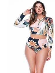 Long Sleeve Crop Top - Buzios - Buzios