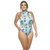 Maragogi Swimsuit With Choker And Padded Cups - Blue