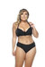 Padded Bikini Top With Draped Effect - Black