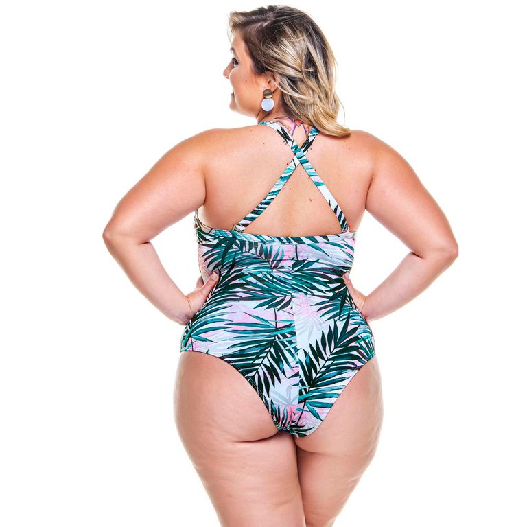 Padded Swimsuit and Crossed Back for Woman