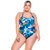 Padded Swimsuit and Crossed Back for Woman - Fiori