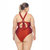 Padded Swimsuit With Crisscross Detailing In The Neckline For Woman