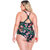 Padded Swimsuit With Crisscross Detailing In The Neckline In Cherry Tree Print