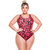 Padded Swimsuit with Crisscross Detailing in The Neckline in Savana Print - Savanna