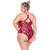 Padded Swimsuit with Crisscross Detailing in The Neckline in Savana Print