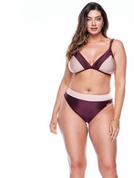 Plus Size Bottom In Two Colors - Wine/Whipped