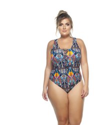 Swimsuit With Braided Detail On The Bust For Woman - Multicolor