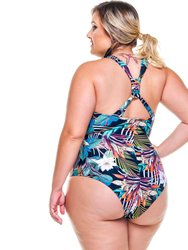 Swimsuit with Braided Detail on The Bust for Woman