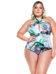 Swimsuit with Compression Linning for Woman - Botanical Garden