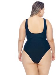 Swimsuit With Cross-Over Detail At The Bust