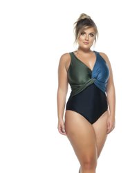 Swimsuit With Double Bust For Woman - Black