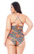 Swimsuit With Padded Cups And Tie Back Closure