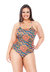 Swimsuit With Padded Cups And Tie Back Closure - Pink