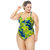 Swimsuit With Padded Underwired Cups - Green