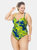 Swimsuit With Padded Underwired Cups - Green